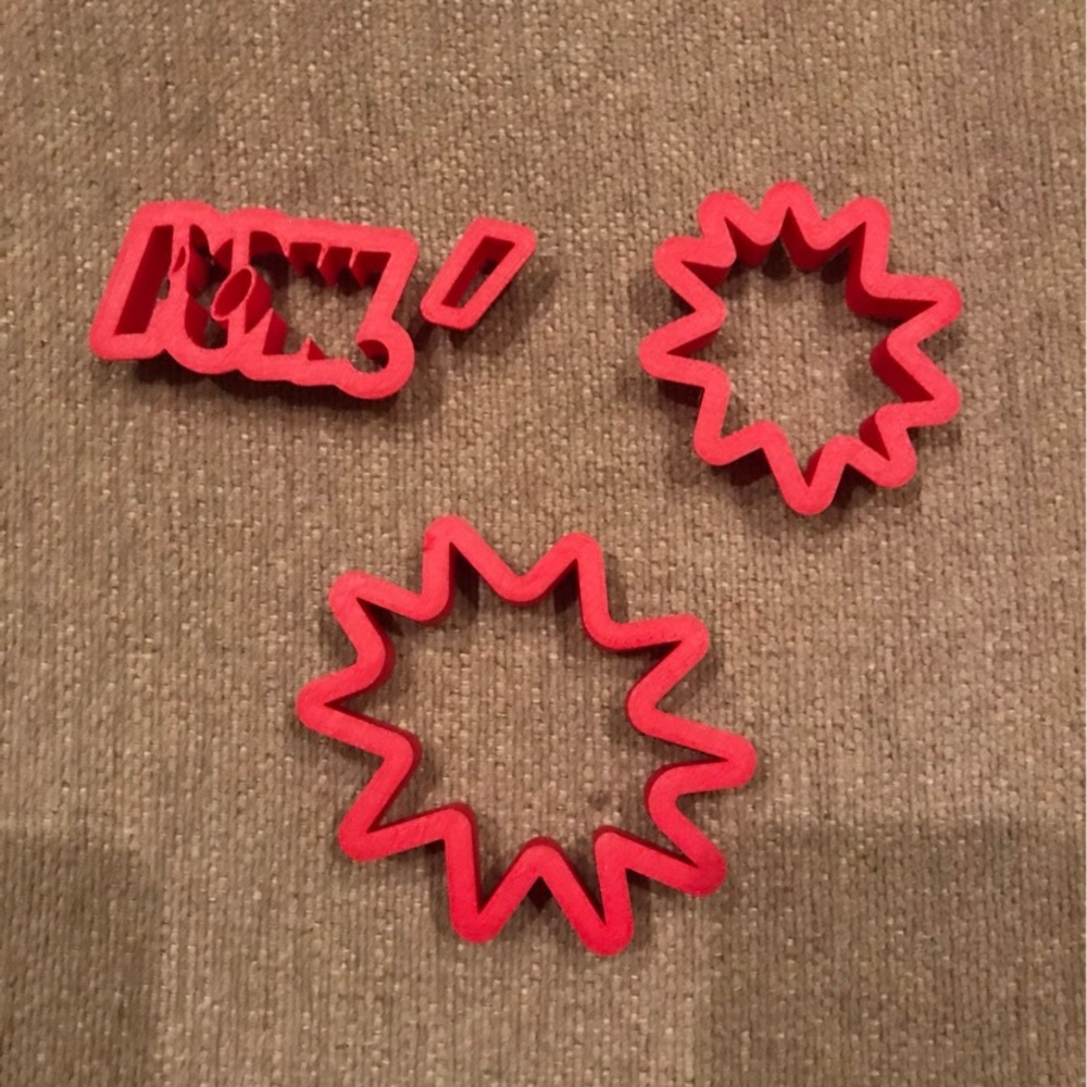 Super Heros Word Bubble Cookie cutters